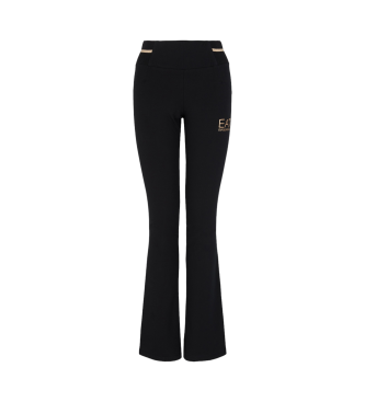 EA7 Pantaloni sportivi da donna Core in cotone elasticizzato nero