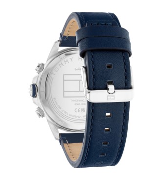 Tommy Hilfiger Analoguhr mit Lederband Marine Stahl