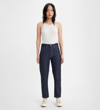 Levi's Boyfriend blauwe jeans met hoge taille