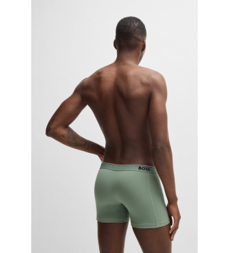 BOSS 3-pack of black, green, navy Power boxer shorts