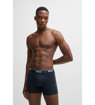 BOSS 3-pack of black, green, navy Power boxer shorts