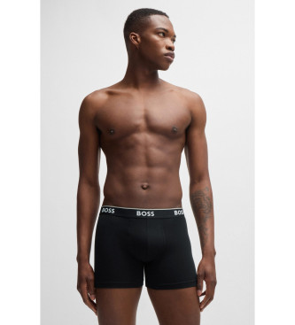 BOSS 3-pack Power-boxershorts i svart, grnt och marinbltt