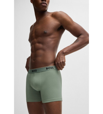 BOSS 3-pack Power-boxershorts i svart, grnt och marinbltt