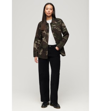 Superdry Grnes militrisches berhemd