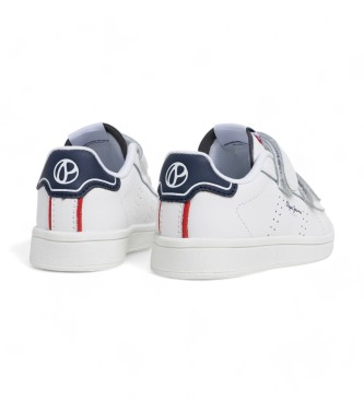 Pepe Jeans Chaussures en cuir blanc Player Air Bk