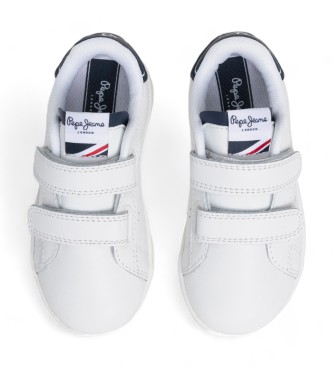 Pepe Jeans Zapatillas de piel Player Air Bk blanco