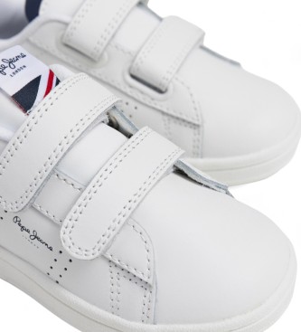 Pepe Jeans Chaussures en cuir blanc Player Air Bk