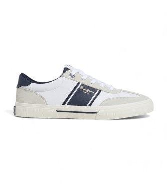 Pepe Jeans Kenton Club - Baskets en cuir blanc 