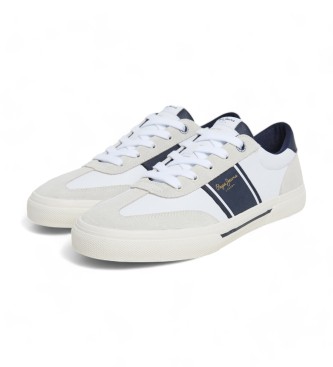 Pepe Jeans Kenton Club - Baskets en cuir blanc 