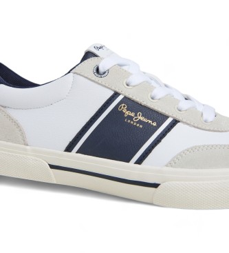 Pepe Jeans Kenton Club - Baskets en cuir blanc 