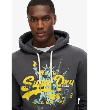 Superdry Sweatshirt New York Vl Graphic cinzento