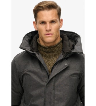 Superdry Parka en tweed matelass City grey