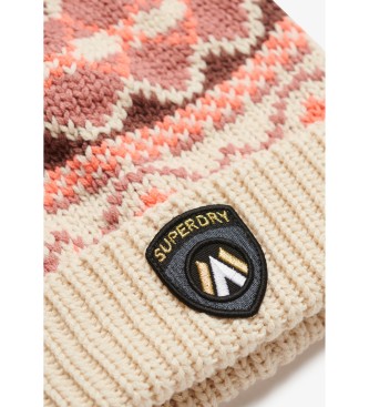 Superdry Bonnet tricot Aprs Ski  rose