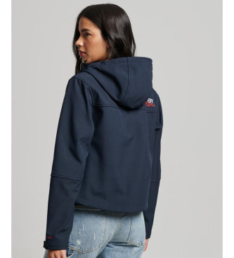 Superdry Casaco softshell com capuz CODE Trekker azul-marinho