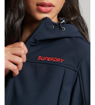 Superdry Casaco softshell com capuz CODE Trekker azul-marinho