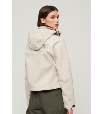 Superdry Trekker softshell hooded jacket beige