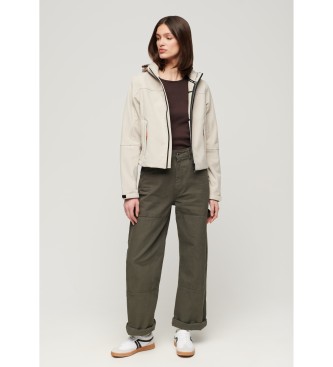 Superdry Trekker softshell jas met capuchon beige