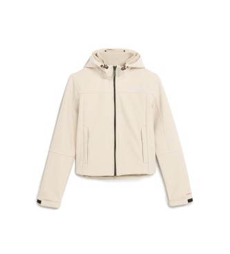 Superdry Casaco com capuz Trekker softshell bege