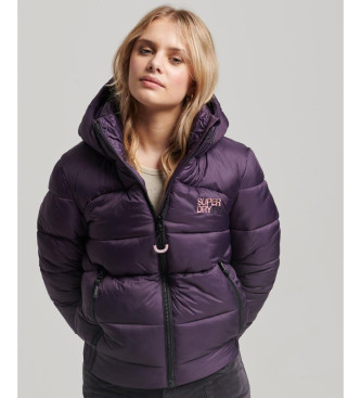 Superdry Fliederfarbene Sport-Bomberjacke mit Steppmuster