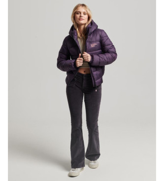 Superdry Fliederfarbene Sport-Bomberjacke mit Steppmuster