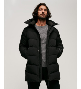 Superdry Parka imbottito con motivo Chevron nero