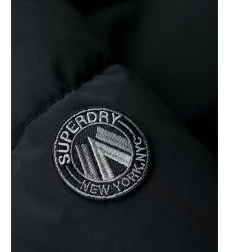 Superdry City Chevron gewatteerde parka zwart