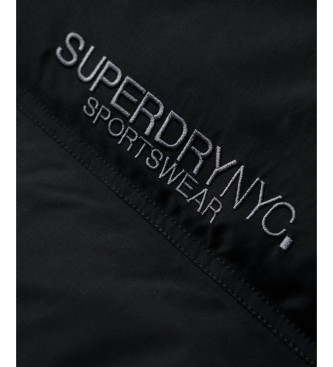 Superdry Pikowana parka City Chevron w kolorze czarnym