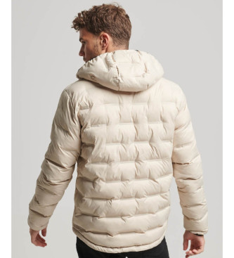 Superdry Beige korte gewatteerde jas