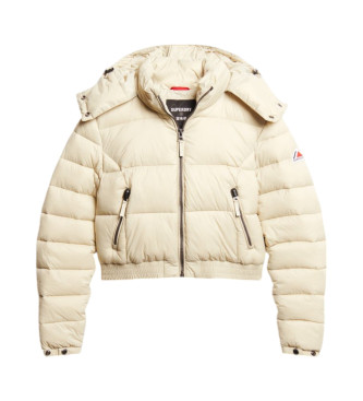 Superdry Chaqueta Corta Con Capucha Fuji beige