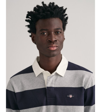 Gant Polo shirt with grey shield stripes