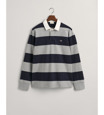 Gant Polo shirt with grey shield stripes