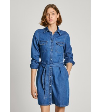 Pepe Jeans Abito regolare in denim blu