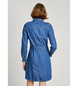 Pepe Jeans Denim Regular Dress niebieski