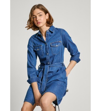 Pepe Jeans Abito regolare in denim blu