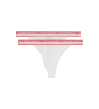 Emporio Armani Pack 2 Tanga Iconic branco