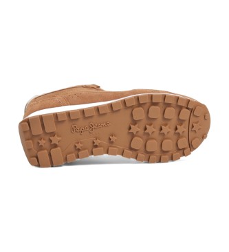 Pepe Jeans Dean Block - Baskets en cuir marron