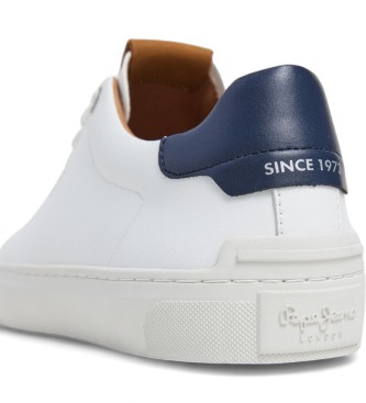 Pepe Jeans Baskets en cuir Camden Club blanc