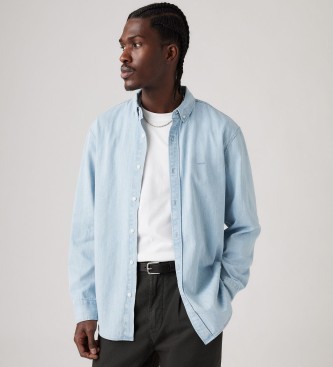 Levi's Authentisches blaues Button-Down-Hemd