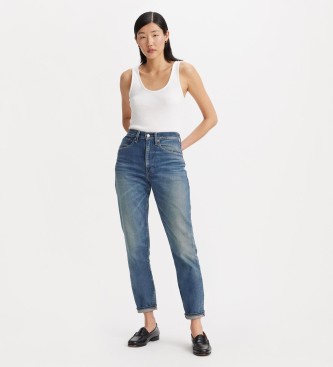 Levi's Boyfriend blauwe jeans met hoge taille