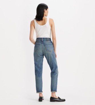 Levi's Boyfriend blauwe jeans met hoge taille