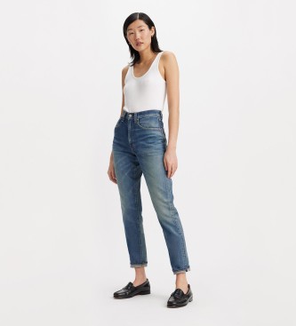 Levi's Blaue Boyfriend-Jeans mit hohem Bund