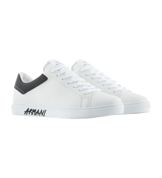 Armani Exchange Weie Leder-Sneakers