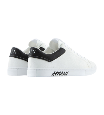 Armani Exchange Weie Leder-Sneakers