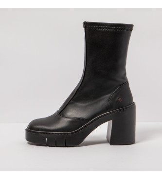 Art Stivaletti in pelle nera - altezza tacco: 9 cm