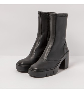 Art Stivaletti in pelle nera - altezza tacco: 9 cm