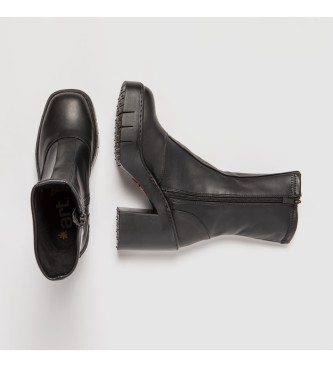 Art Stivaletti in pelle nera - altezza tacco: 9 cm