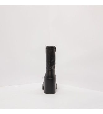 Art Stivaletti in pelle nera - altezza tacco: 9 cm