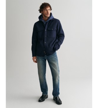 Gant Navy Wool Blend Overshirt