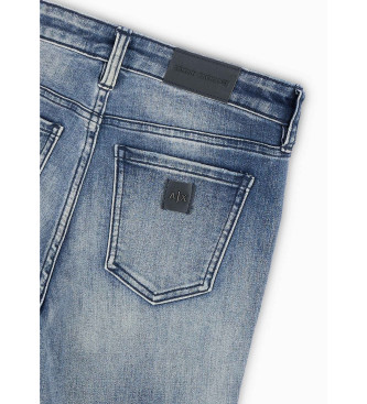 Armani Exchange Niebieskie dżinsy superskinny