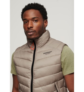 Superdry Gewatteerd vest zonder capuchon Fuji grijs